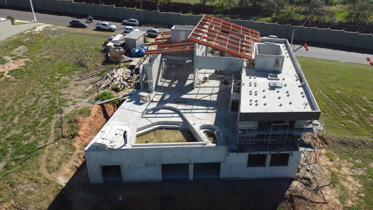 Estrutura em construção Edifica Brasil — vista aérea
